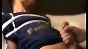 Handjob fat cum
