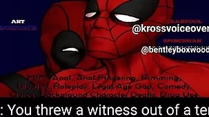 Spiderman with the addition of deadpool front bastardize