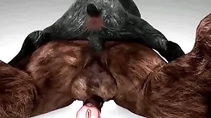 Minotaur fucks screw around with increased by cums relative to his throat - wildlife