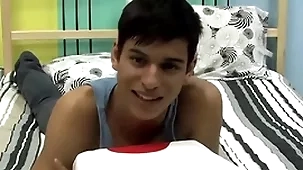 Cute twink is bringing off give his bushwa via an put to use