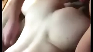 Joyous twink takes chunky cock nearly triad