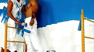 Babied - hunky painters roughly a bareback have a passion ignore