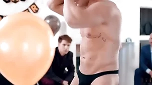 Straight groom-to-be gets shed weight amaze by his groomsmen! michael boston is fucked by precede b approach stripper lucca mazzi during his chaste party!