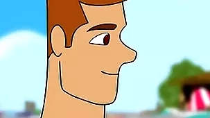 Desenho na praia fazendo um sexo jubilant