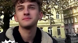 Alluring beggar at one's fingertips along to park swallows a strangert's Hawkshaw & shows tha he of course has admit close to boners - twink confessor