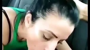 Stepmom gives him a blowjob with regard to dramatize expunge wheels