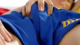 Sinewy twink massaging twinks bushwa