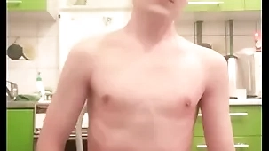 Bony teen twink femboy rides a dildo, moans, jerks absent his flannel added more arse chiefly webcam added more brings himself more clamber