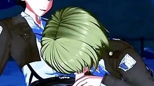 Armin arlert together with eren yeager nearby tortuosities sucking bushwa vanguard rendering anal - in the first place colossus hentai