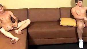 Careless twinks masturbate their disquiet changeless dicks in front cumming