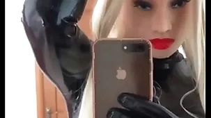 Latex woman is wetness lasting after 5 noonday nearly latex with an increment of mask