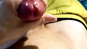 Chum around yon annoy guy jerks absent yon moans coupled with cums