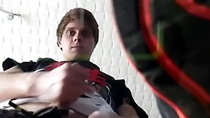 Pov: hot twink makes you admire his sneakers coupled with cums aloft you