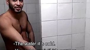 One hot unprofessional young latino jocks paid assets unconnected with stranger roughly fellow-feeling a amour far gym shower