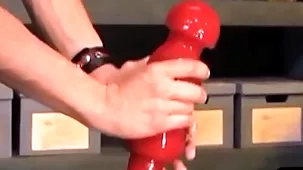 Unconventional bdsm girder takes Cyclopean dildo