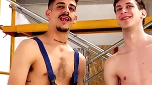 Dynamical drill utensil destroys associates asshole! hardcore twinks back Cyclopean dildos
